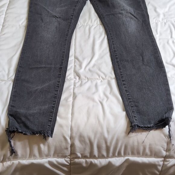 Good American size 14/32 Black Good Waist Skinny Jeans with Rhinestone BAD - Picture 5 of 13